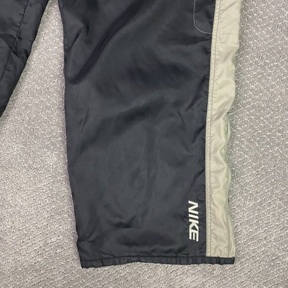 Vintage 90s Y2K Nike Cargo Track Pants Men's Large Black Nylon Baggy Wide Leg - Picture 4 of 16